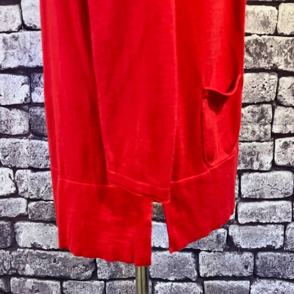J. Jill Red Long Sleeve No Close Cardigan Sweater Size XS - Picture 8 of 9
